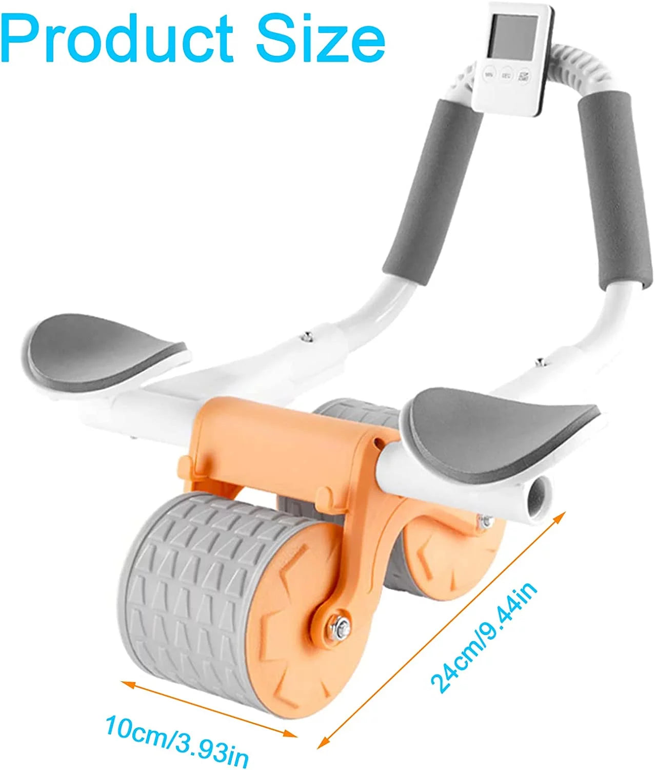 2025 New with Timer Ab Abdominal Exercise Roller Elbow Support, Abs Roller Wheel Core Exercise Equipment, Automatic Rebound Abdominal Wheel
